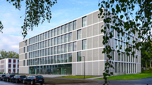 Ein Foto des Gründerzentrums BerlinBioCube in Berlin-Buch