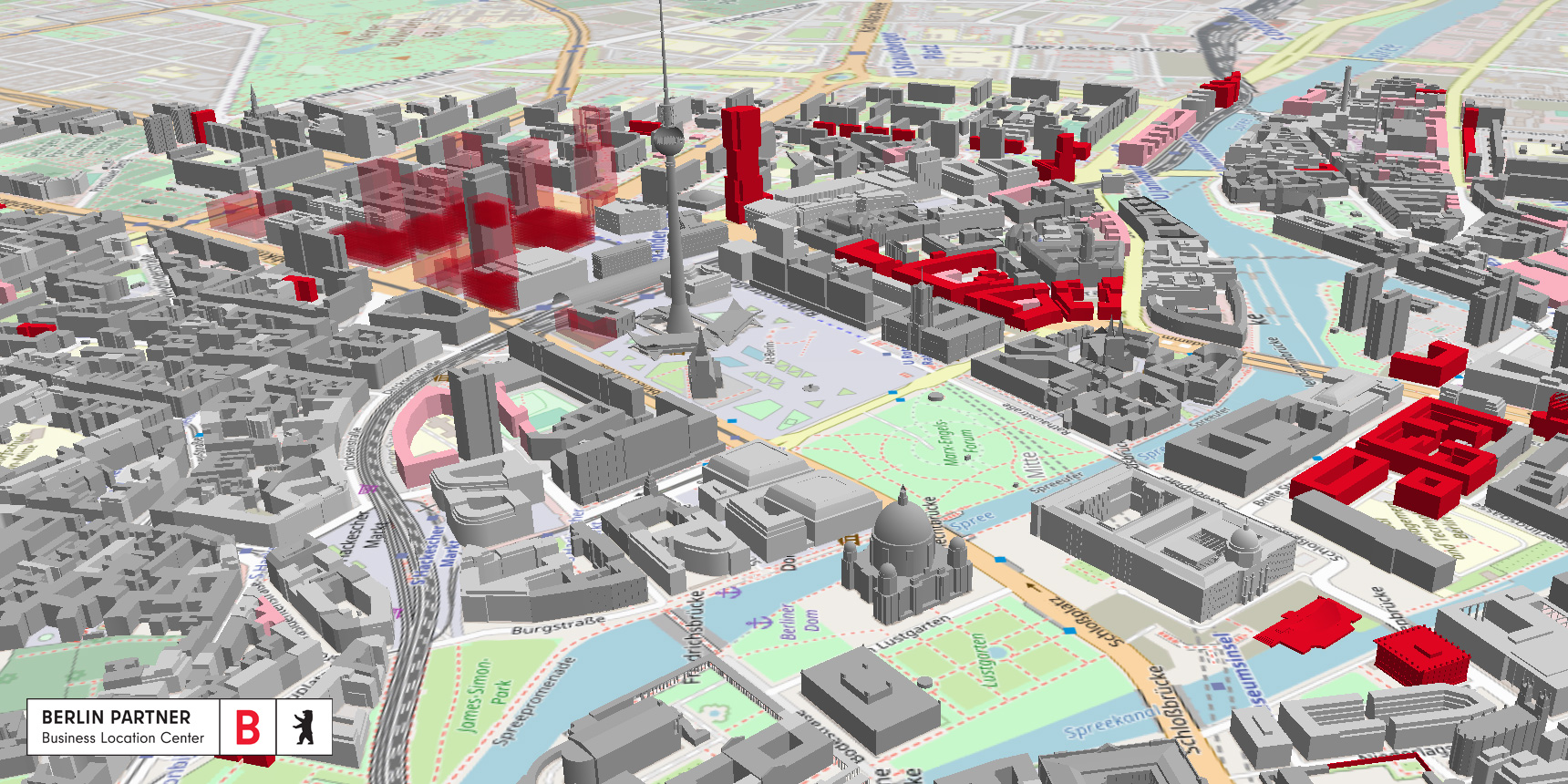 Planning view Alexander Platz in the Berlin Economic Atlas