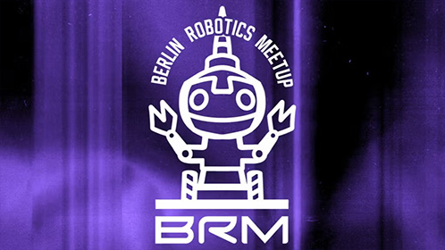 Teaser image for Berlin Robotics Meetup group shows a stylized robot with Berlin TV tower as head