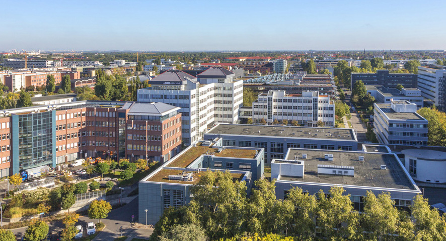 Aerial view of the Adlershof Science and Technology Park