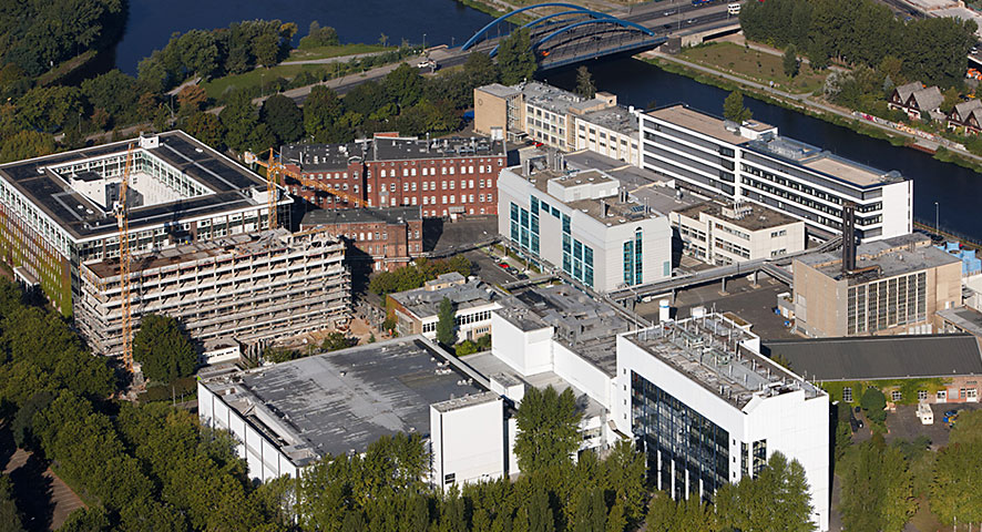 Luftaufnahme des berlinbiotechparks im Bezirk Charlottenburg-Willmersdorf