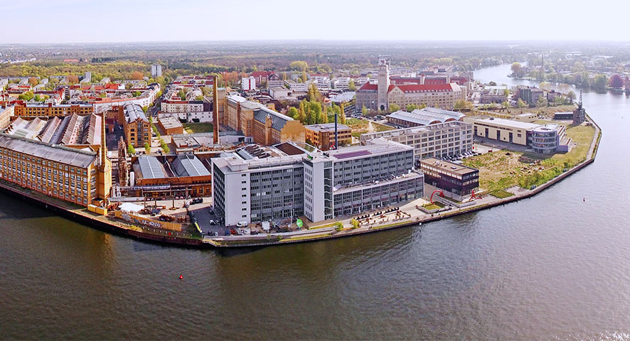 Luftbild Industriepark Schöneweide an der Spree