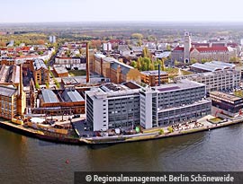 Luftbild Industriepark Schöneweide an der Spree