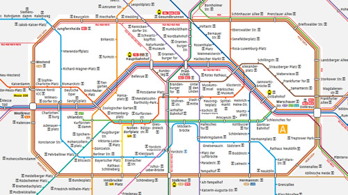 Plan Streckennetz Berlin